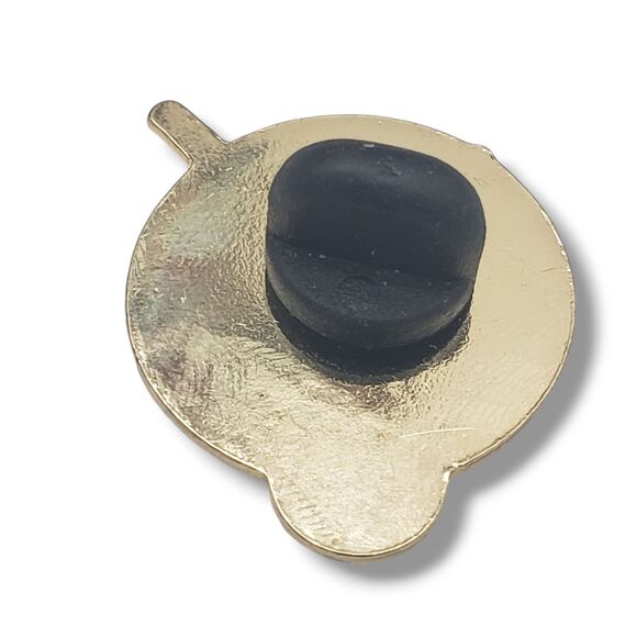 US Air Force Association Gold Tone White Blue Enamel Hat Lapel Pin - Picture 4 of 4